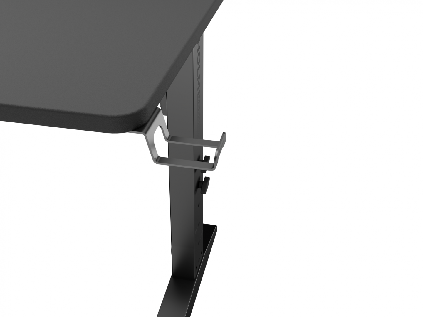 Tavolinë gaming Genesis Holm Modular 160, 160cm, ndriçim RGB, e zezë