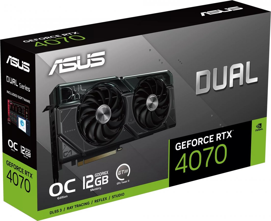 Kartelë grafike Asus Dual GeForce RTX 4070 OC, 12GB