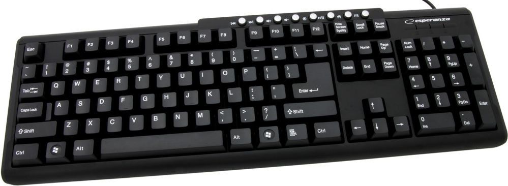 Tastierë Esperanza EK102, me kabllo, US, e zezë