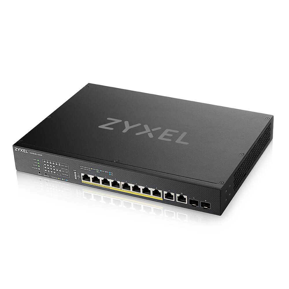 Switch i menaxhuar Zyxel XS1930-12HP, L3 10G Ethernet, PoE++, i zi