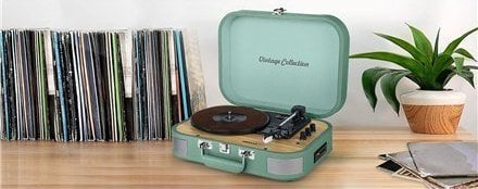 Gramafon Muse MT-201, kompakt, i gjelbër