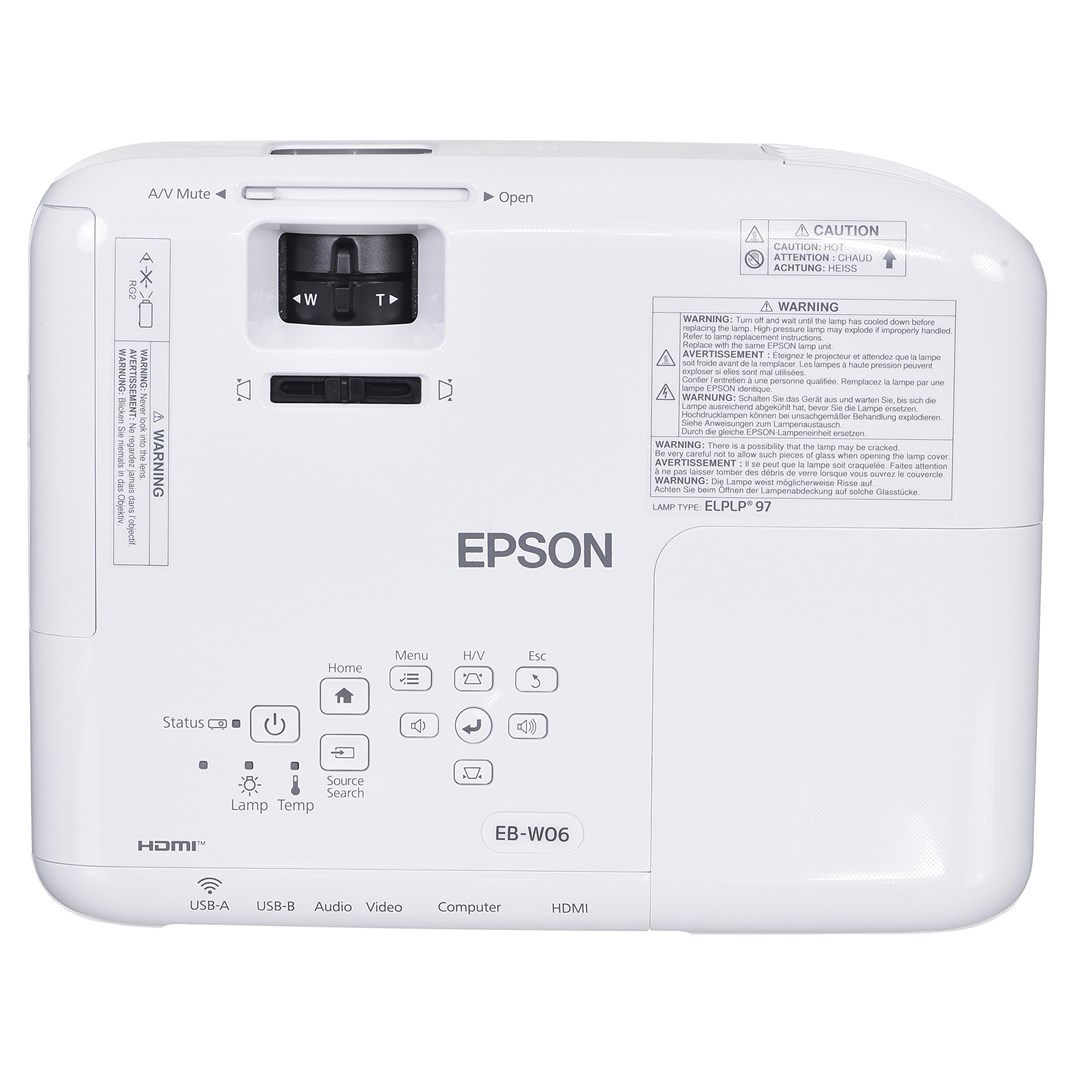 Projektor Epson EB-W06, WXGA 1280x800, 3700 Lumens, i bardhë