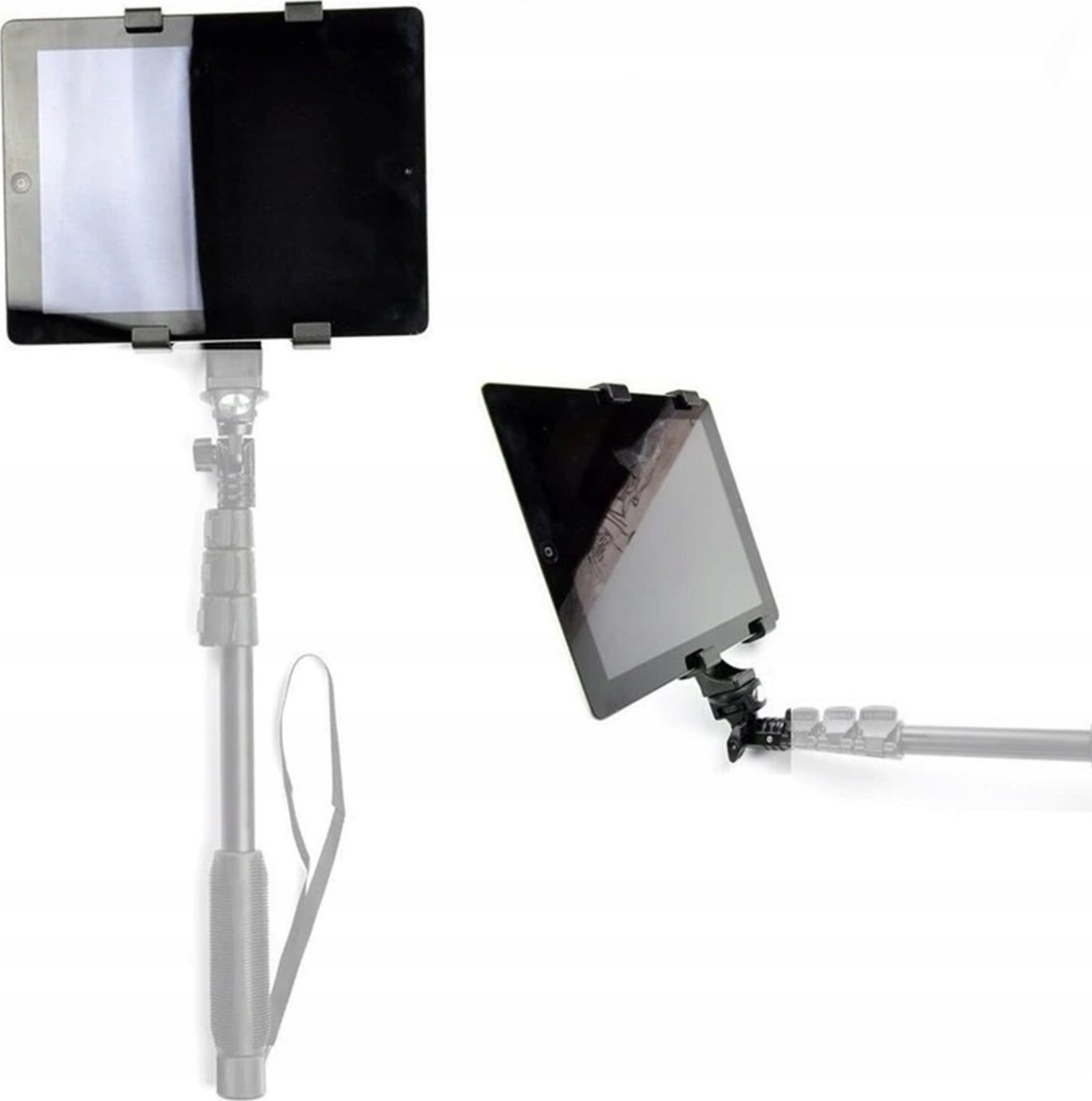 Mbajtës tablet për tripod STRADO, filet 1/4", i zi