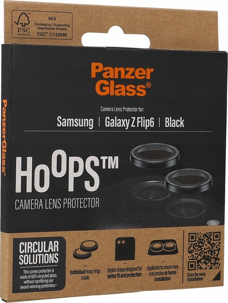 Mbrojtës lente PanzerGlass Hoops, për Samsung Galaxy Z Flip6, xham i tejdukshëm