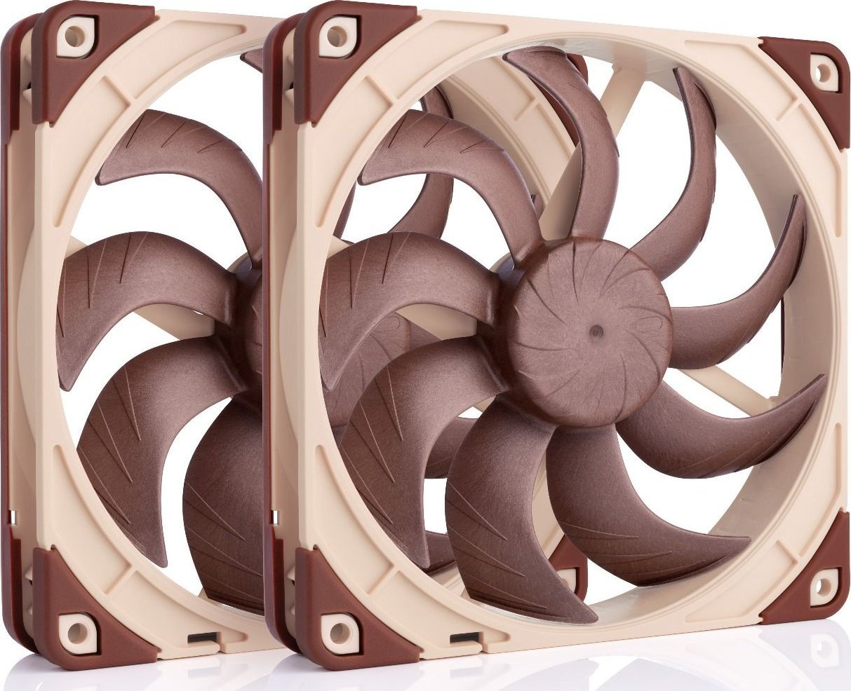 Ventilator PC Noctua NF-A14x25 G2 PWM Sx2 PP, 140mm, 1500 rpm, kafe