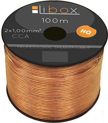 Kabllo për altoparlantë Libox 2x1.00, 100m