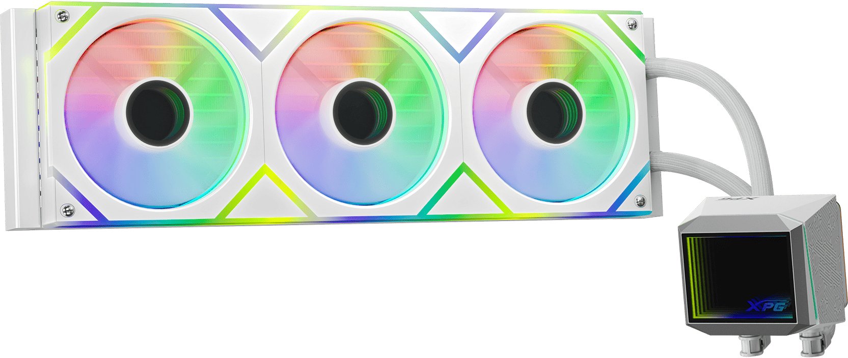 Ftohës uji CPU XPG Levante II 360, radiator 360 mm, RGB, i bardhë