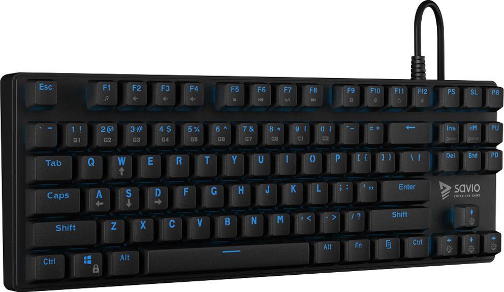Tastierë Savio Tempest RX TKL Outemu (SAVGK-TEMPEST BLUE), e zezë