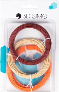Filament 3D PLA 3DSimo Color Set G3D3107, set me 3 ngjyra, 15m, shumëngjyrësh