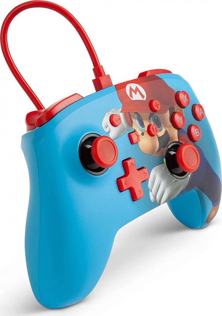 Kontroller PowerA Mario Punch, me kabllo, i kaltër