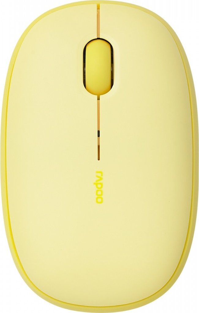 Maus Rapoo M660, wireless, Bluetooth, USB, i verdhë