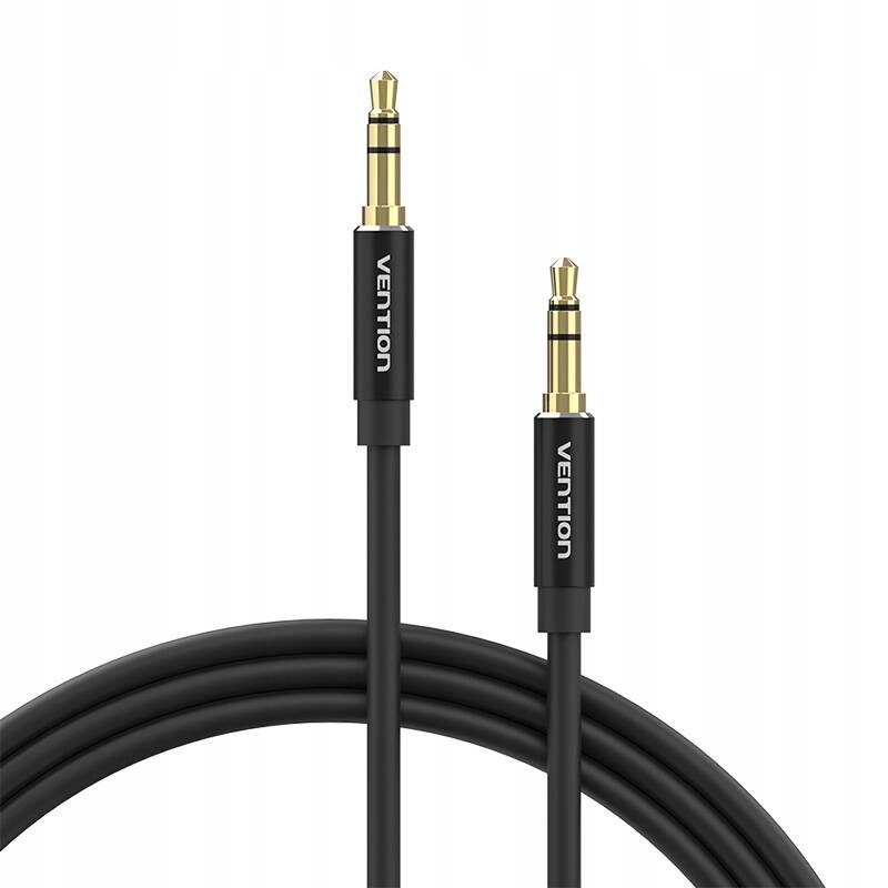 Kabllo audio Vention, 3.5mm male to male, 3m, e zezë