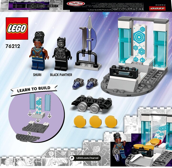 Set LEGO® Marvel 76212 Shuri's Laboratory, 58 pjesë