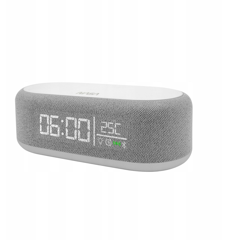 Ora me alarm Nasa SPC400, altoparlant Bluetooth, karikues wireless 15W, me dritë LED