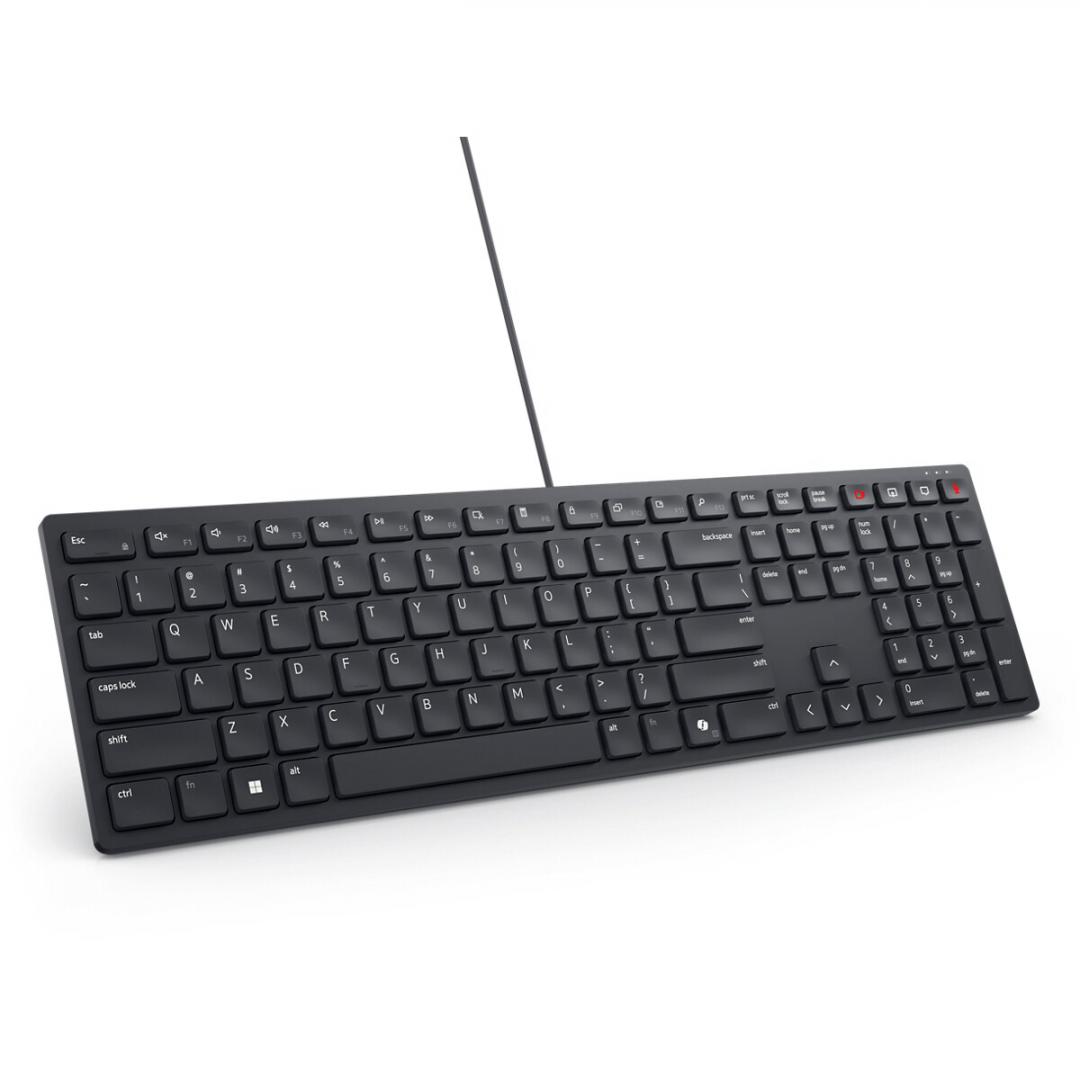 Tastierë DELL Pro Wired Collaboration KB525C, me kabëll, US International QWERTY, e zezë