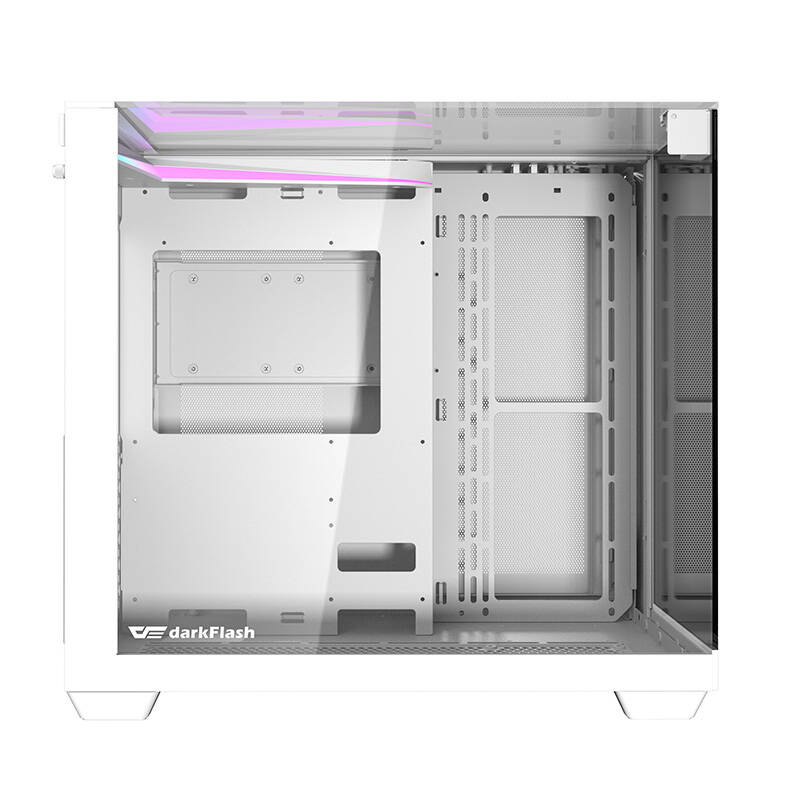 Kuti kompjuteri DarkFlash TH285, ATX Cube, ARGB, e bardhë