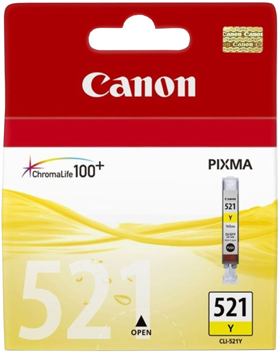 Ngjyrë për printer Canon CLI-521Y, e verdhë