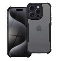 Futera mbrojtëse për iPhone 16 Pro Max, Anti-drop, transparente, e zezë