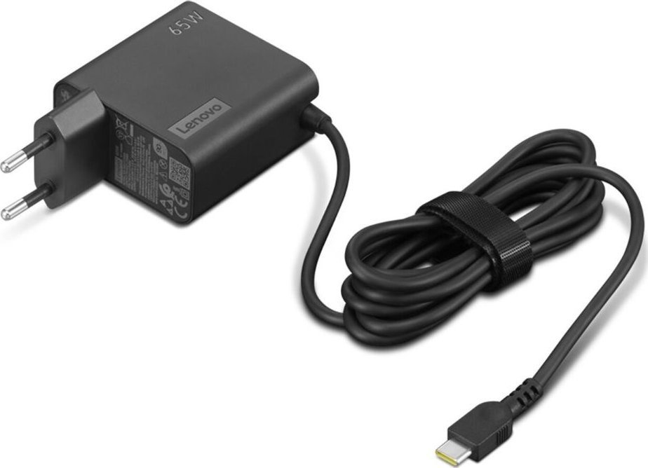 Adapter karikues Lenovo 65W USB C, PD 3.0, prizë EU, i bardhë