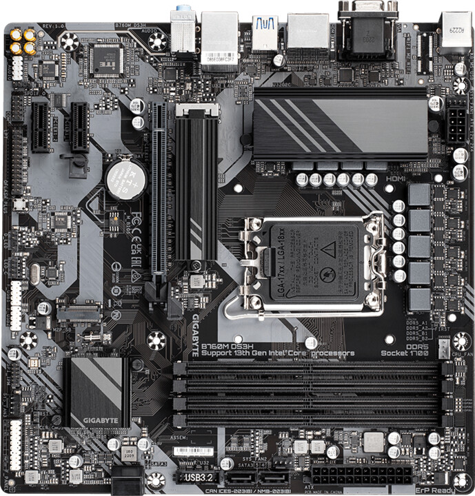 Pllakë amë GIGABYTE B760M DS3H - Intel B760