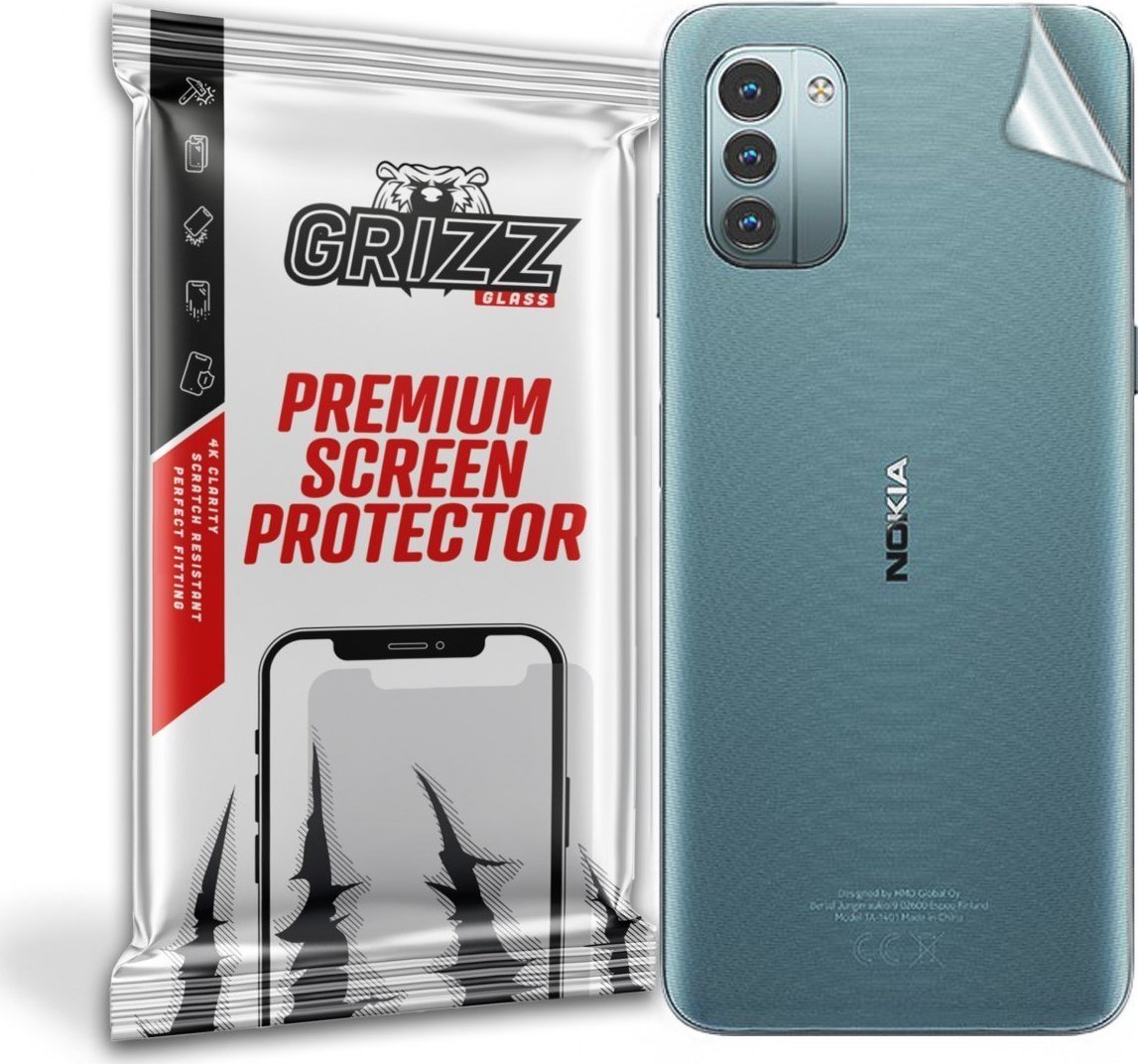 Folie mbrojtëse e pasme GrizzGlass për Nokia G11 Dual SIM, SatinSkin, transparente