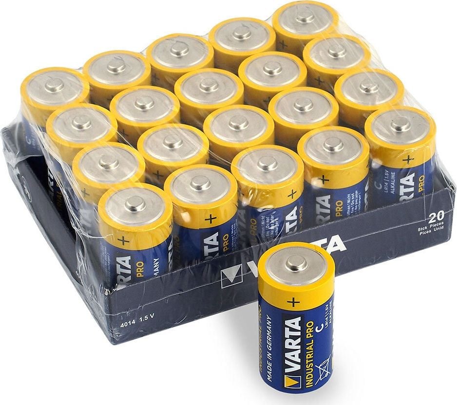 Bateri industriale Varta D R20, alkaline, paketim 20 copë