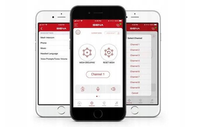 Sistem komunikimi moto Sena Spider RT1 Mesh, Mesh Intercom, Bluetooth 5.1, i zi
