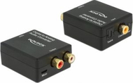 Konvertues audio DeLOCK 63477, digjital në analog stereo, RCA, i zi