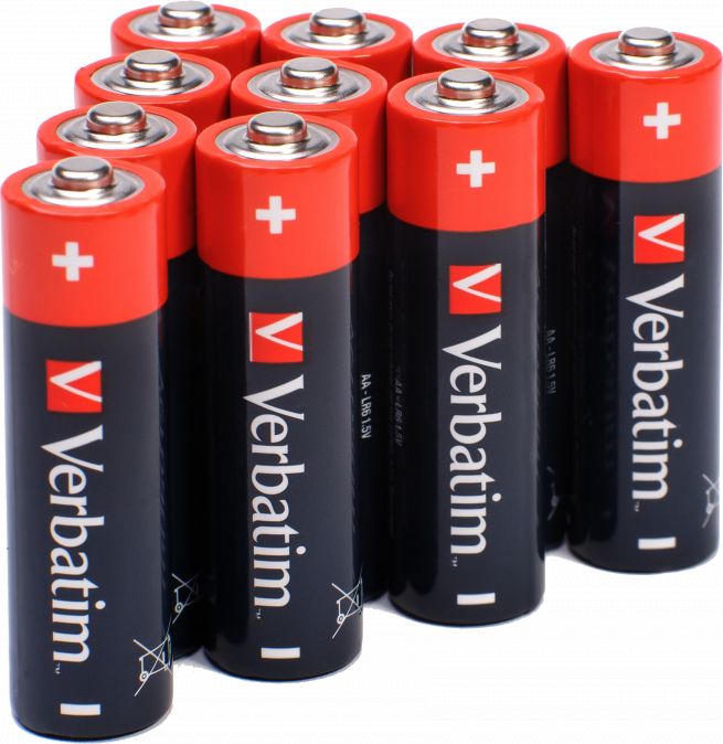 Bateri alkaline Verbatim AA R6, 1.5V, paketa 8 copë