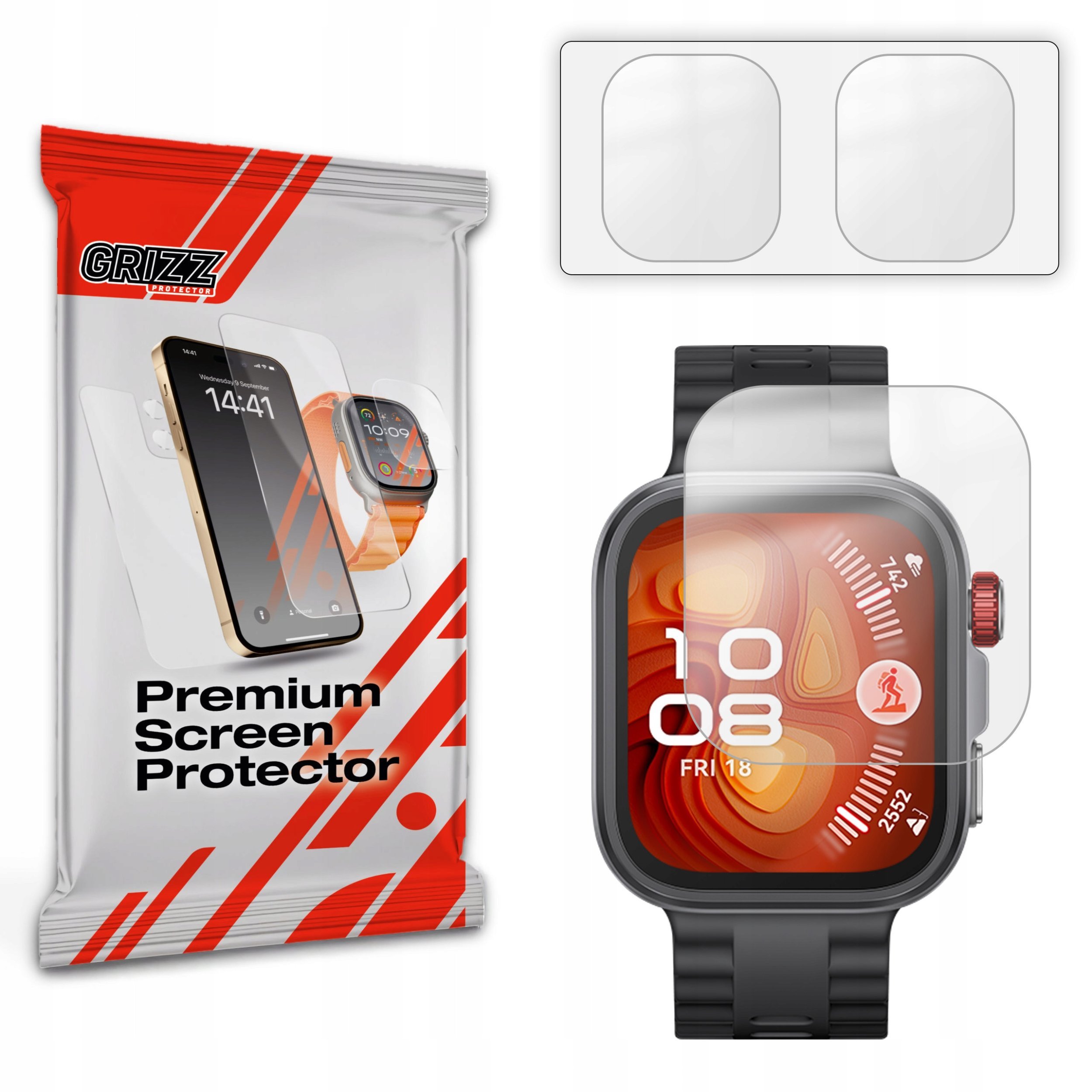 Film mbrojtës Grizz PaperScreen për Huawei Watch Fit 4 Pro, 2 copë, mat, transparent