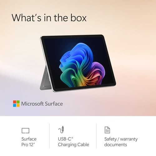 Tablet Microsoft Surface Pro Copilot Plus PC, 12" Touchscreen, Snapdragon X Plus, 16GB RAM, 512GB, Platinum