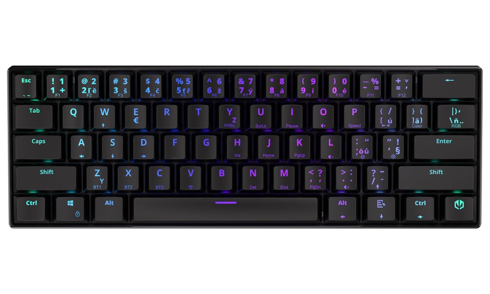 Tastierë Endorfy Thock Compact Wireless, Kailh Red, RGB, e zezë