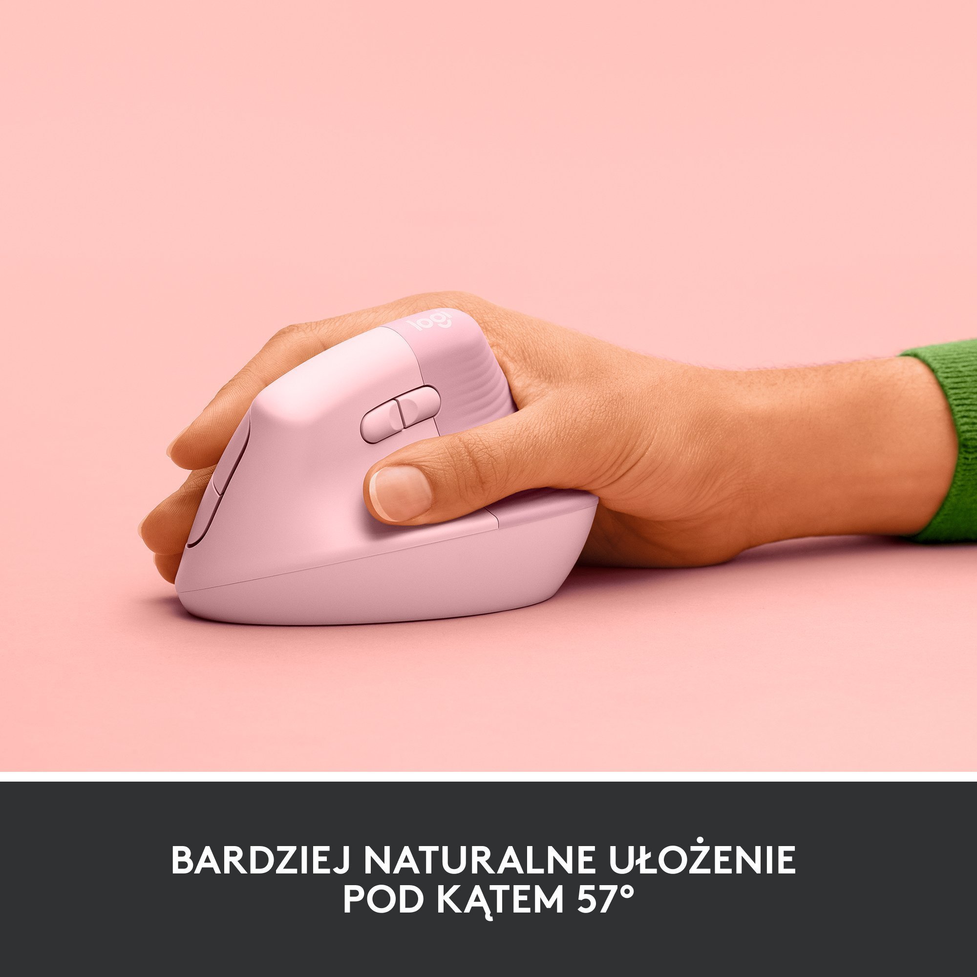 Set tastierë dhe maus Logitech Lift Rose dhe Ergo K860, pa tela, ergonomik, rozë