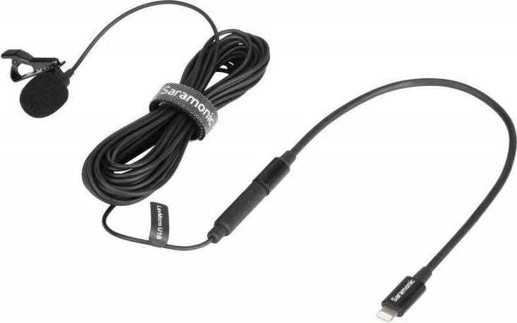 Mikrofon lavalier Saramonic LavMicro U1B, Lightning për iPhone, kabllo 6m, i zi