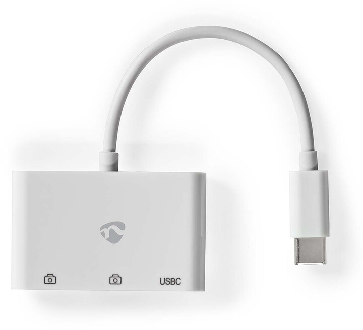 USB hub Nedis, 3 порти, USB-C, USB 2.0, 2x USB-A, 1x USB-C