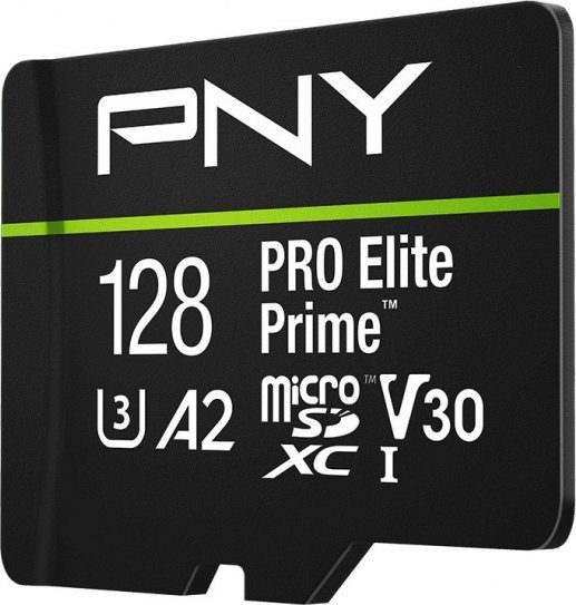 Kartelë memorie PNY PRO Elite Prime microSDXC, 128GB, A2, me adapter SD