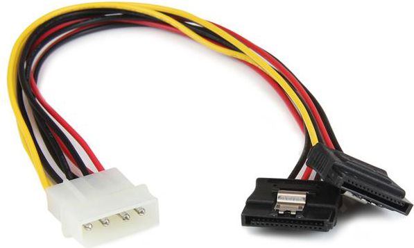 Kabllo StarTech Molex - SATA X2 (PYO2LP4LSATA), 0.3m, shumëngjyrëshe