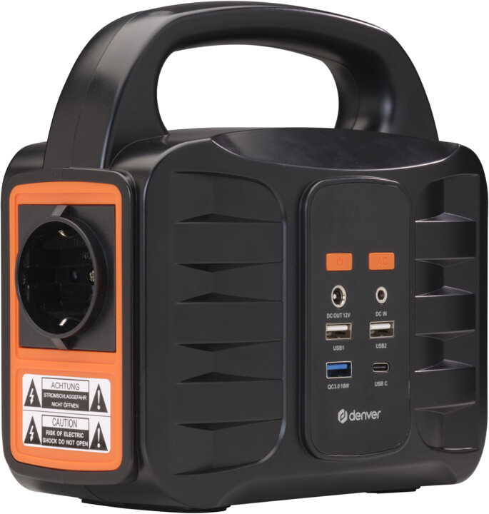 Stacion karikimi Denver PPS-42000, 42000mAh (155Wh), i zi + panel solar 40W