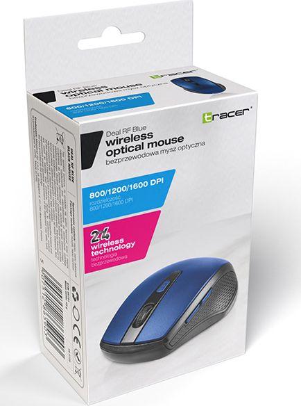 Maus Tracer Deal, wireless, USB, i kaltërt
