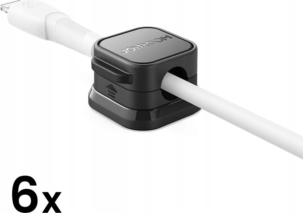 Organizues magnetik për kabllo Joyroom JR-ZS368, 6 copë, i zi