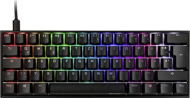 Tastierë mekanike Ducky Mecha Mini, USB Type C, RGB, anglisht, e zezë