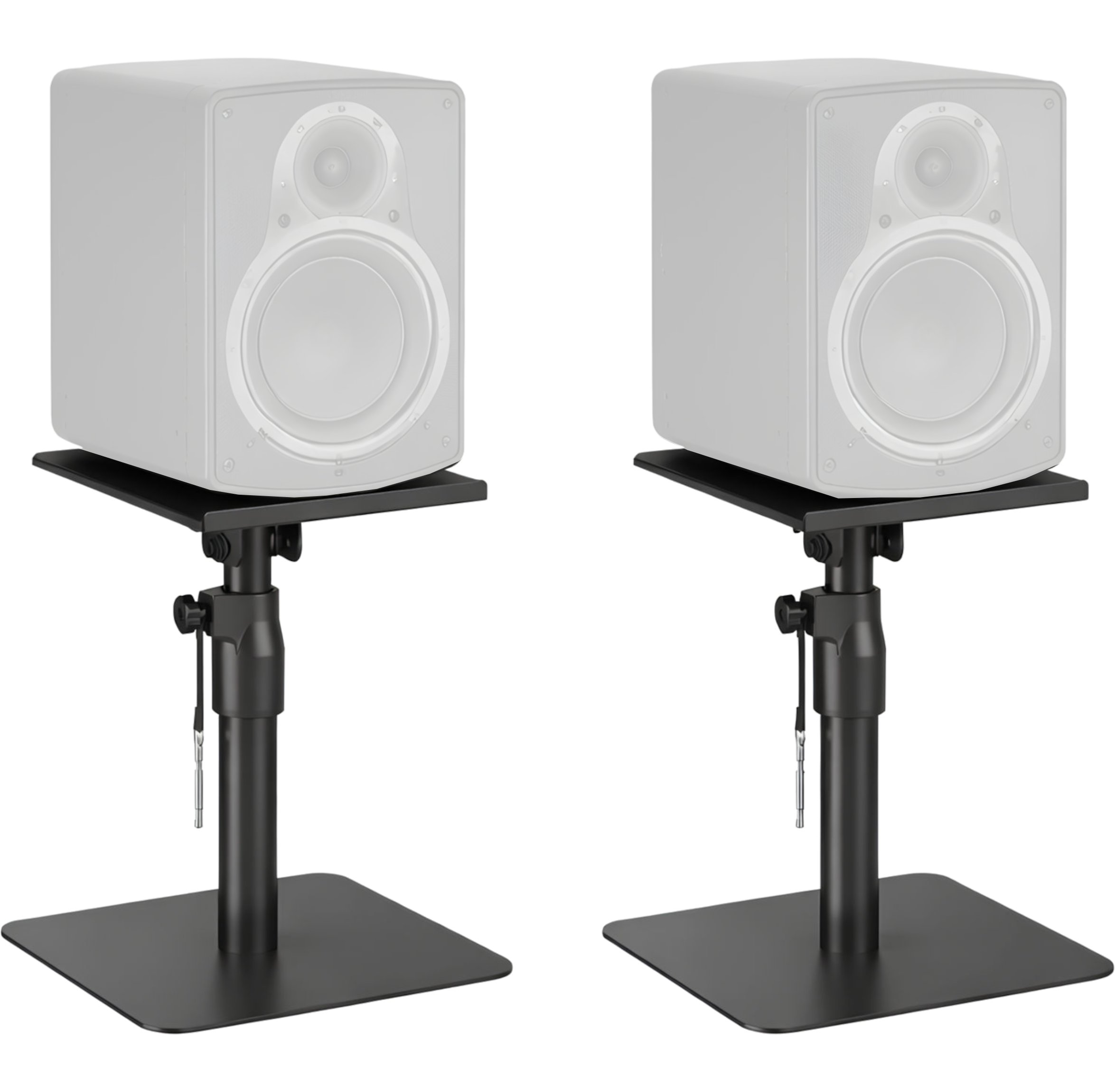 Bazament bokse studio Mozos MSK8, i rregullueshëm, set 2 copë, i zi