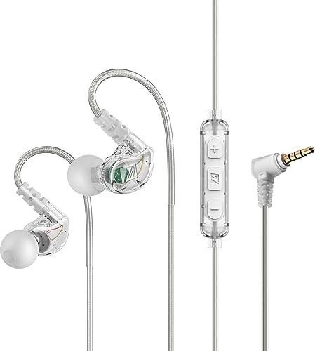 Kufje sportive Mee Audio M6, in ear, mikrofon, transparente