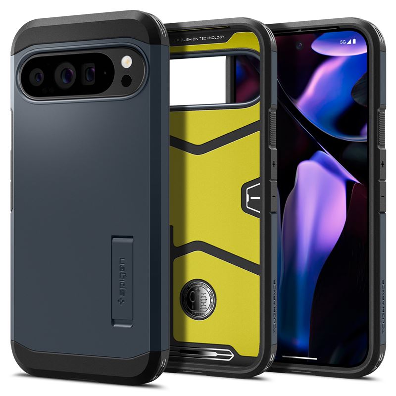 Mbrojtëse Spigen Tough Armor për Google Pixel 9 Pro XL, e kaltër e errët