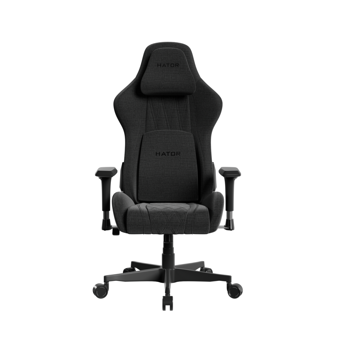 Karrige gaming Hator Darkside 3M Fabric, ergonomike, e zezë