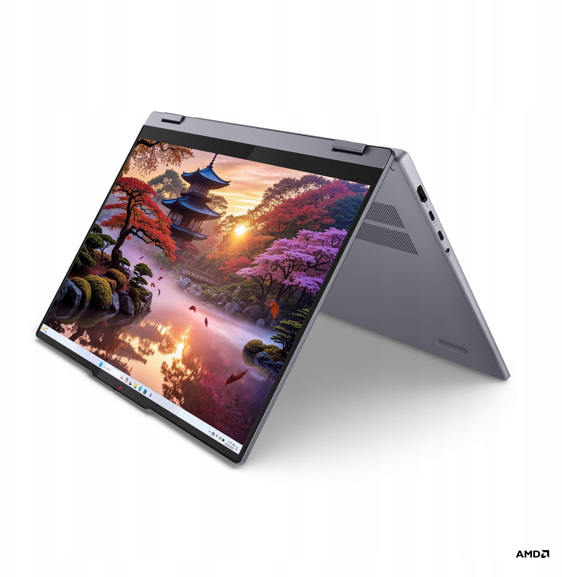 Laptop 2 në 1 Lenovo IdeaPad 5 16AKP10, 16" Touch IPS WUXGA, AMD Ryzen AI 7, 16GB RAM, gri Luna