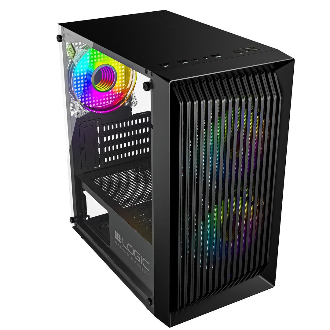 Kutia kompjuterike Logic Concept Atos, Micro ATX, ARGB, e zezë