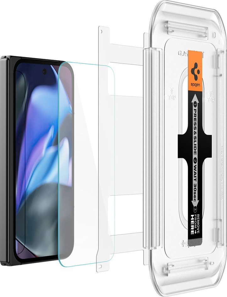 Xham mbrojtës Spigen Glas tR EZ Fit, 2 copë, për Google Pixel 9 Pro Fold, transparent