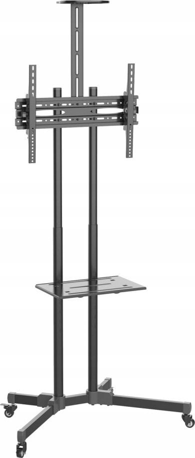 Karrocë televizioni universale, 32-70", lartësi e rregullueshme, me rrota, e zezë