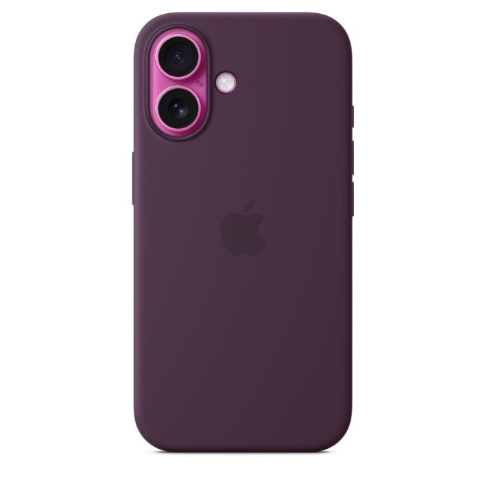 Apple iPhone 16 Silicone Case with MagSafe, Plum